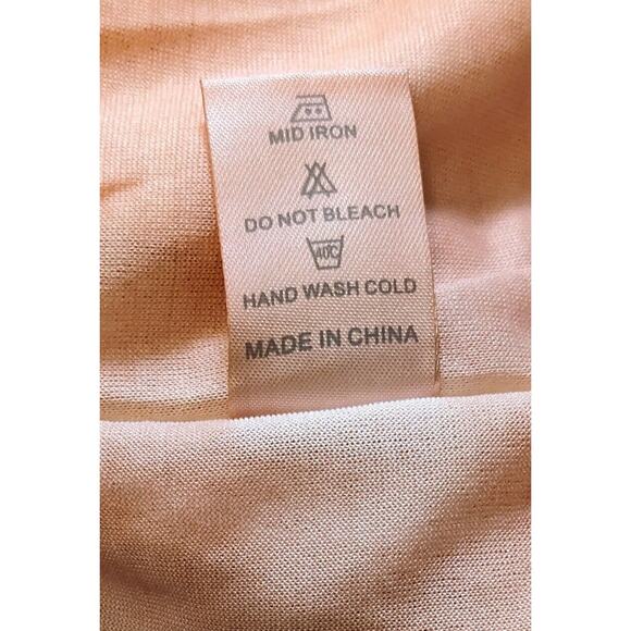 Pretty Angel Size Large Peach Layer Linen Blend Lace Skirt Boho Lagen Look - Picture 7 of 9